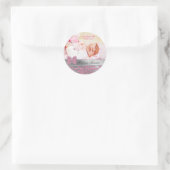 Rond Sticker pour Faire-part pour fille de bébé à mâcho (Sac)