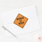 Rond Sticker pour femme au travail (Enveloppe)
