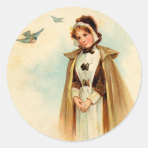 Rond Sticker pour femme de pèlerin