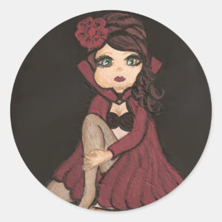 Rond Sticker pour fille à croûte quantum Red Cape