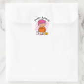 Rond Sticker pour fille d'animal potty (Sac)