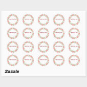 Rond Sticker pour fille d'anniversaire (Feuille)