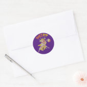 Rond Sticker pour fille de basket-ball de ballet (Enveloppe)