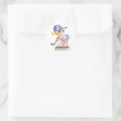 Rond Sticker pour fille de golf (Sac)