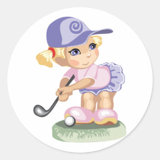 Rond Sticker pour fille de golf