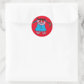 Rond Sticker pour fille de groupe (Sac)