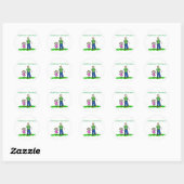 Rond Sticker pour fille de papa (blond) (Feuille)