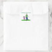 Rond Sticker pour fille de papa (blond) (Sac)
