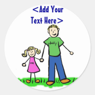 Rond Sticker pour fille de papa (blond)