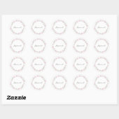 Rond Sticker pour fille en gerbe fleurie (Feuille)