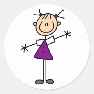 Rond Sticker pour fille Figure Stick