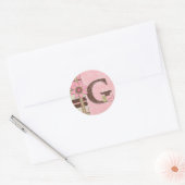 Rond Sticker pour fille G (Enveloppe)