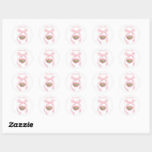 Rond Sticker pour fille Matcha, Matcha, Coquette Bow (Feuille)