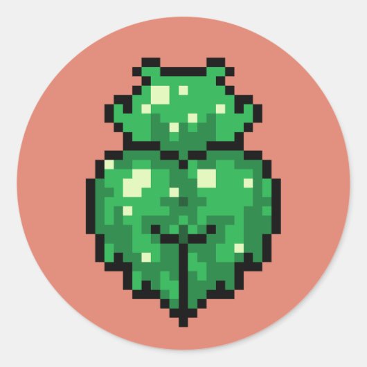 Rond Sticker pour fille mince verte (Devant)