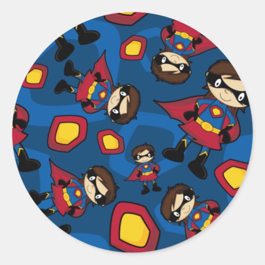 Rond Sticker pour fille Superhero (Devant)