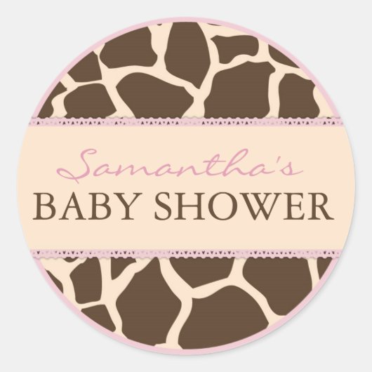 Rond Sticker pour filles Safari D2 (Devant)