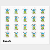 Rond Sticker pour garçon animal potty (Feuille)