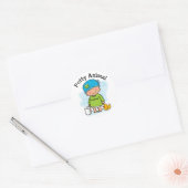 Rond Sticker pour garçon animal potty (Enveloppe)