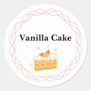 Rond sticker pour gâteau à la vanille