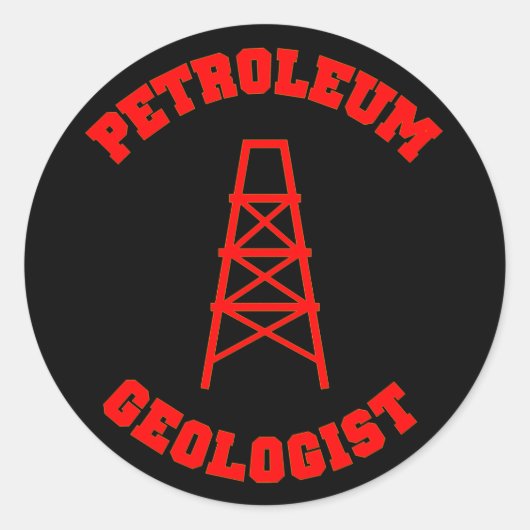 Rond Sticker pour géologue pétrolier (Devant)