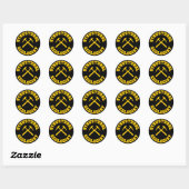 Rond Sticker pour géologue structurel (Feuille)