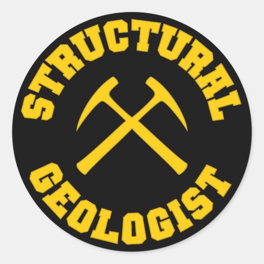 Rond Sticker pour géologue structurel (Devant)