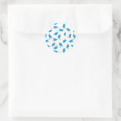 Rond Sticker pour graduation bleu et or (Sac)