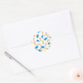 Rond Sticker pour graduation bleu et or (Enveloppe)