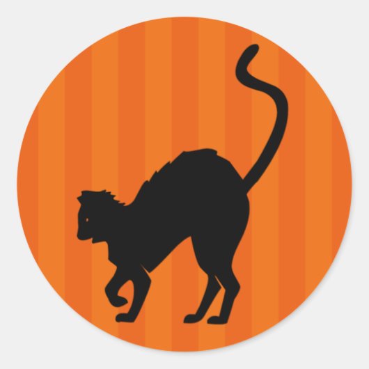 Rond Sticker pour Halloween chat (Devant)