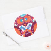 Rond Sticker pour hibou-SOEUR GROS (Enveloppe)