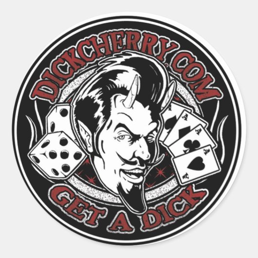 Rond Sticker pour homme diable (Devant)