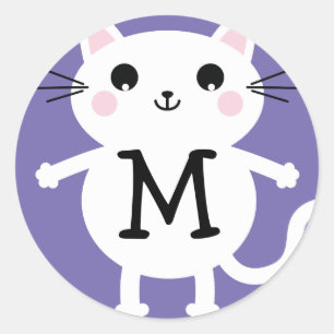 Rond Sticker pour joint à l'enveloppe de monogramme pou