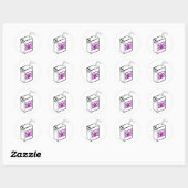 Rond Sticker pour jus simplifié (blanc bg) (Feuille)