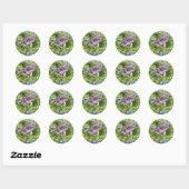 Rond Sticker pour la branche de bleuets (Feuille)