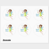 Rond Sticker pour la conservation des dents de fée (Feuille)