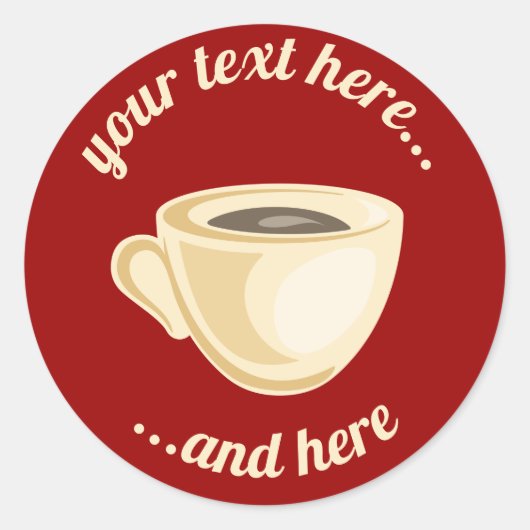 Rond Sticker pour la coupe de café (Devant)
