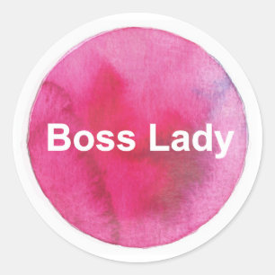 Rond Sticker pour la dame du patron - Sticker féministe