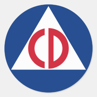 Rond Sticker pour la défense civile