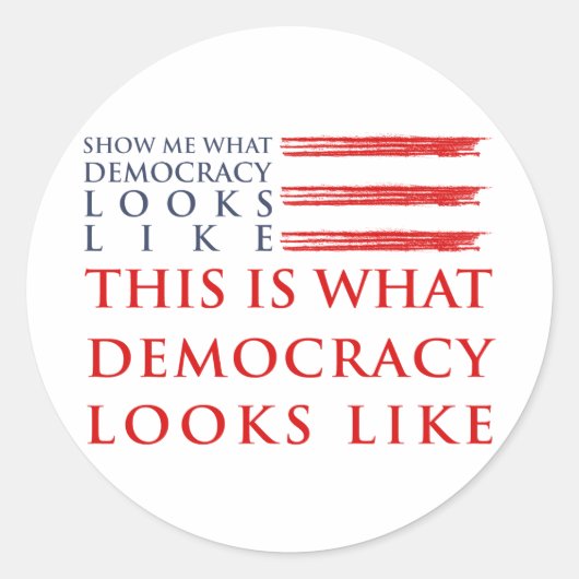 Rond Sticker pour la démocratie (Devant)
