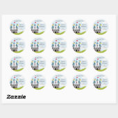 Rond Sticker pour la fête d'anniversaire de la princess (Feuille)
