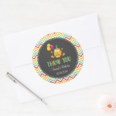 Rond Sticker pour la fête d'anniversaire de Little Mons (Enveloppe)