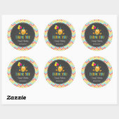 Rond Sticker pour la fête d'anniversaire de Little Mons (Feuille)