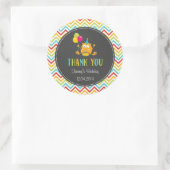 Rond Sticker pour la fête d'anniversaire de Little Mons (Sac)