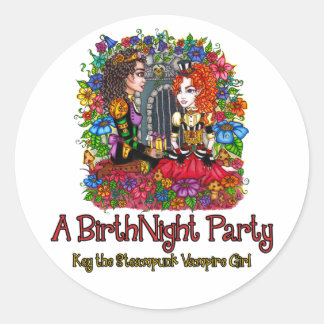 Rond Sticker pour la fête de la naissance