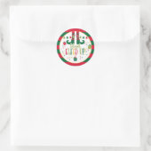 Rond Sticker pour la fête de Noël (Sac)