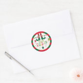 Rond Sticker pour la fête de Noël (Enveloppe)
