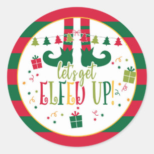 Rond Sticker pour la fête de Noël