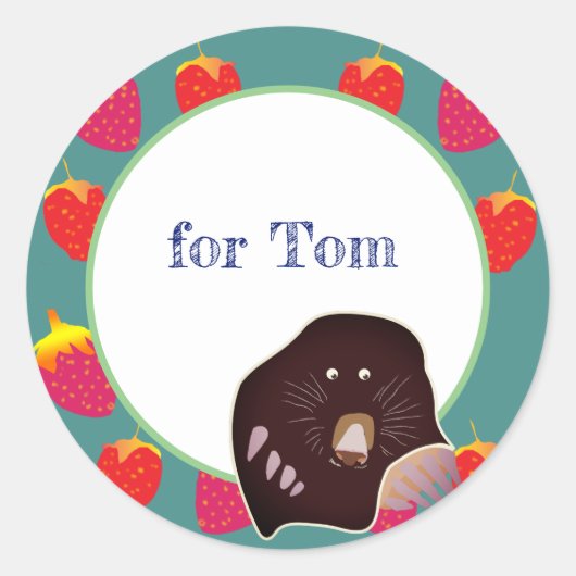 Rond Sticker pour la fête des enfants Mole (Devant)