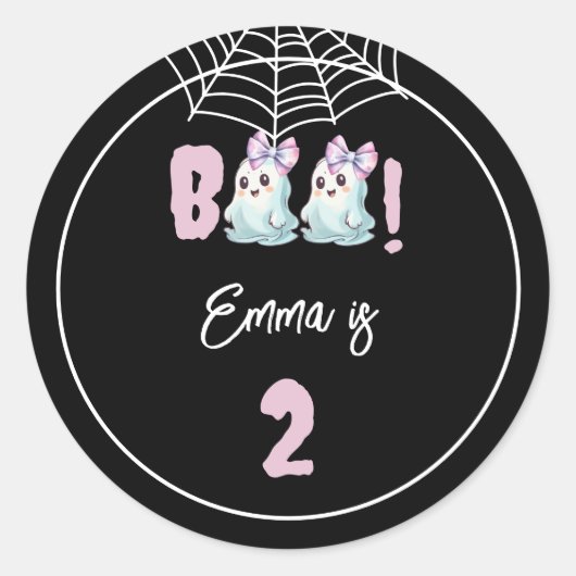 Rond Sticker pour la fête d'Halloween du 2e anniversair (Devant)