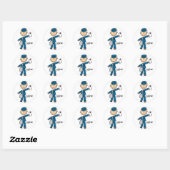 Rond Sticker pour la figure postale (Feuille)